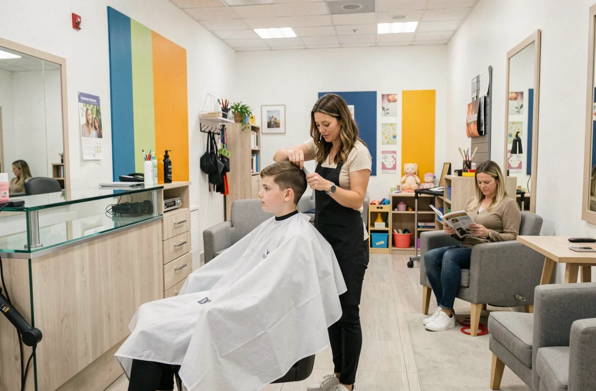 Salon de coiffure familial Eric Stipa à Vernon accueillant parents et enfants