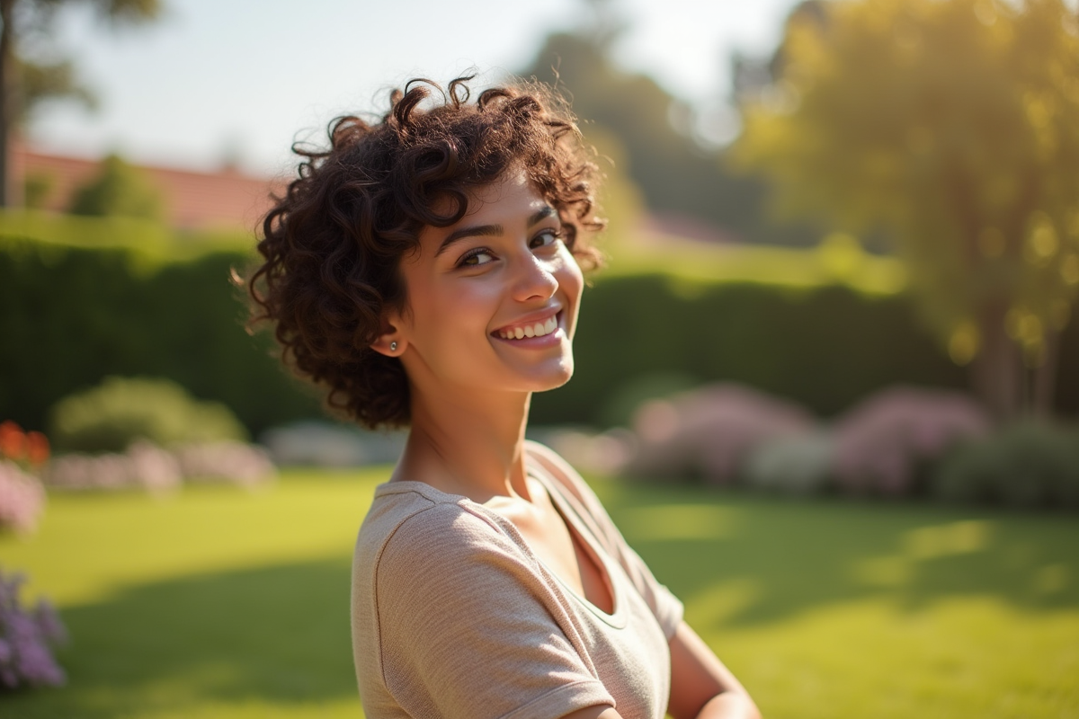 cheveux bouclés