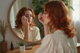 Maquillage des yeux mettant en valeur les rousses avec des teintes harmonieuses