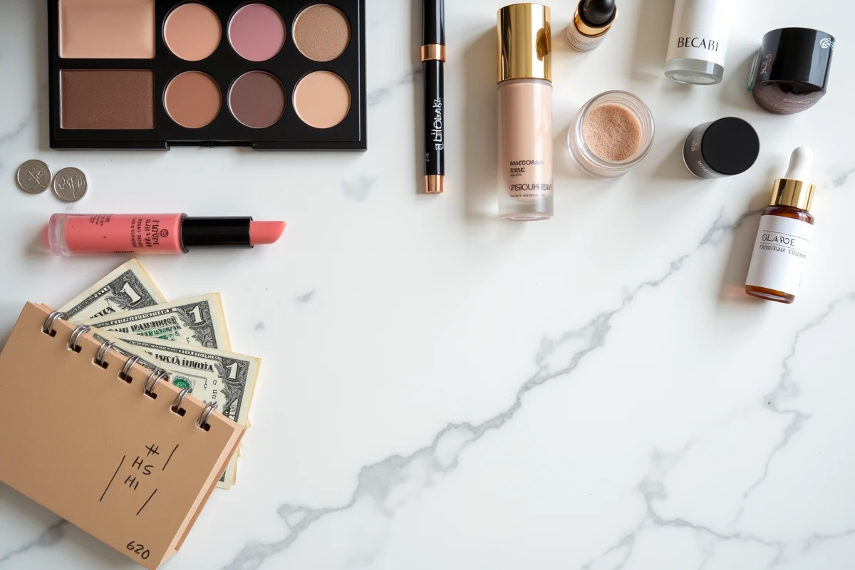 Sélection de produits de beauté Ulta avec prix en dollars et liste de courses pour voyageurs français